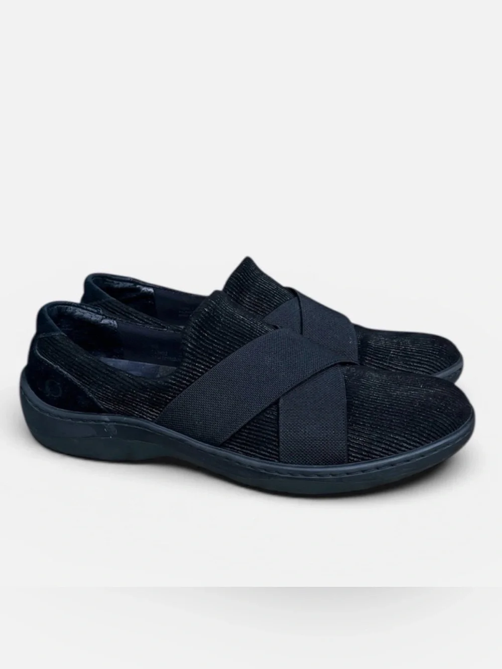 Born Banshee Slip-on Ribbed Comfort Loafer in Black Size 9